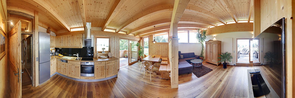 Panoramaaufnahme einer Ferienwohnung