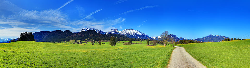 Panoramaaufnahme von Deusch im Allgaeu